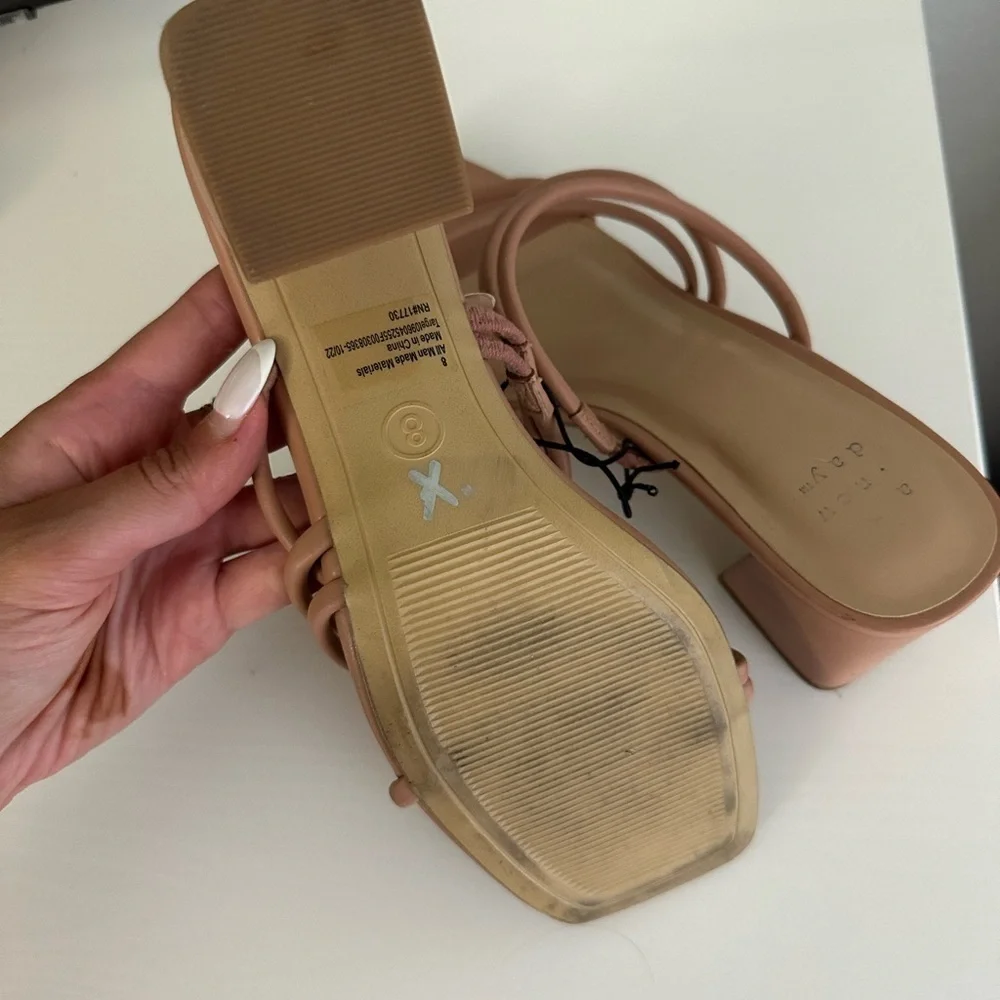 A New Day Women’s Blakely Mule Heels in Nude Size 8 - Picture 4 of 9